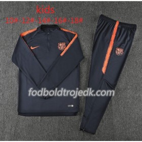 FC Barcelona Børn Sweatshirt Dragt Sort Orange 2018/19